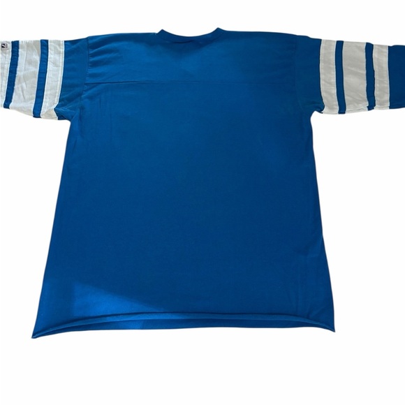 VINTAGE Seattle Seahawks Jersey Tee – Royal Blue with Striped Sleeves - Picture 9 of 16
